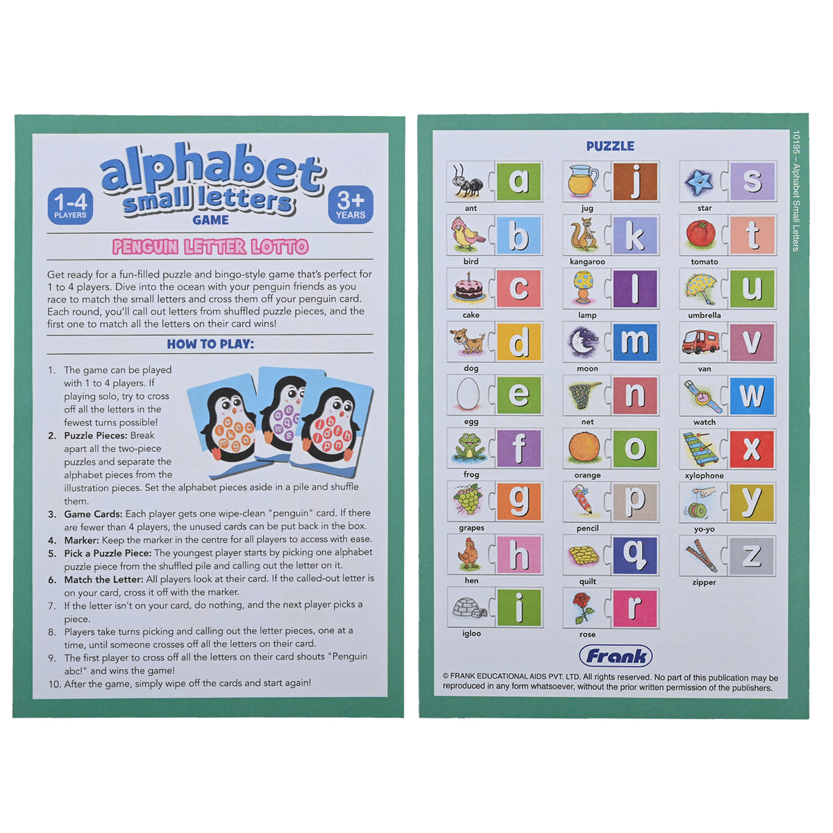 Alphabet Small Letters (Puzzle & Game)