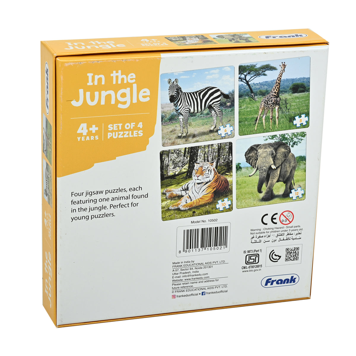 In the Jungle 4 Puzzles in 1 (6, 8, 10, 12 Pieces)