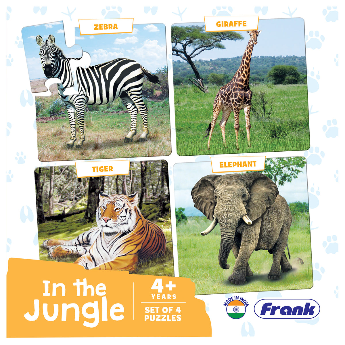 In the Jungle 4 Puzzles in 1 (6, 8, 10, 12 Pieces)