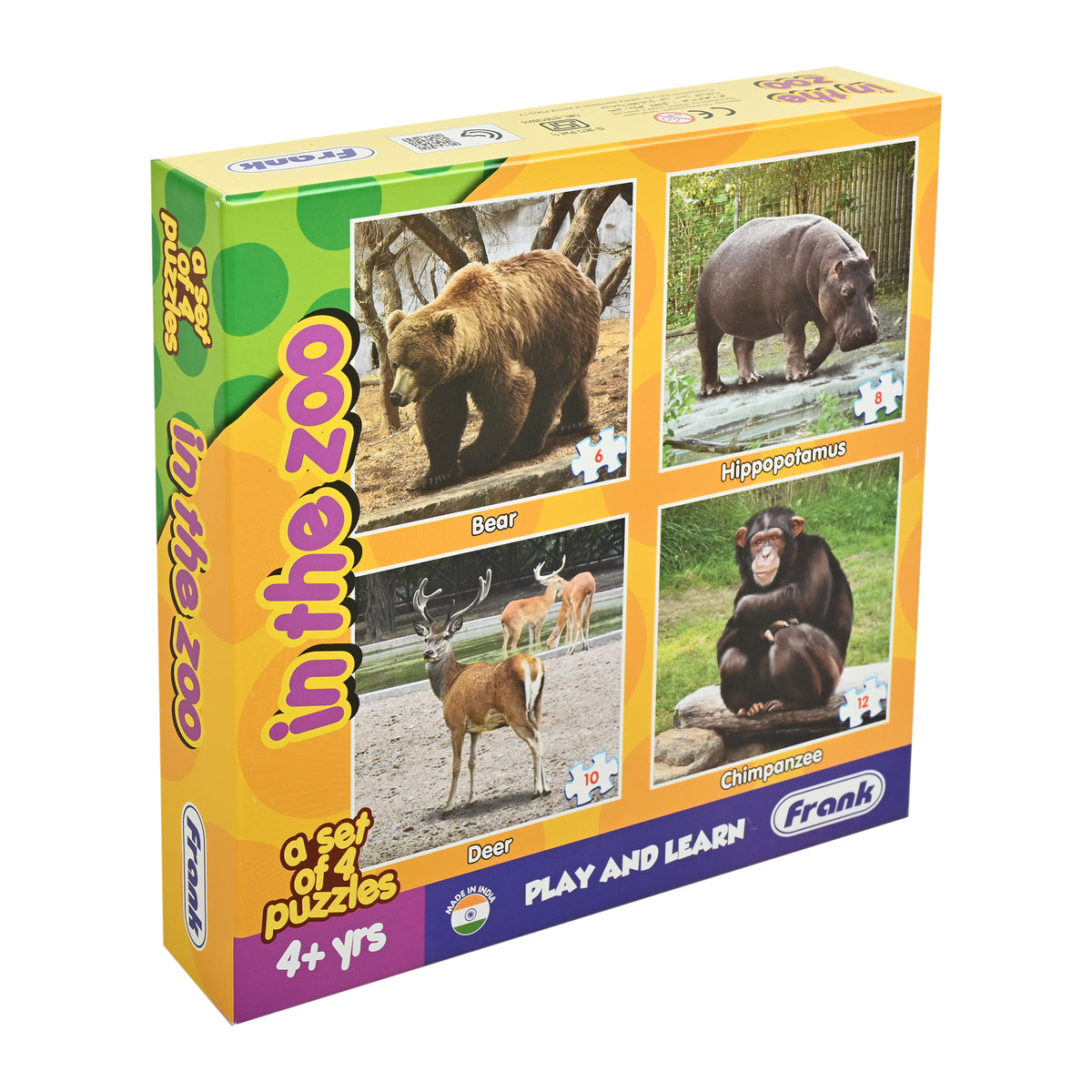 In the Zoo 4 Puzzles in 1 (6, 8, 10, 12 Pieces)