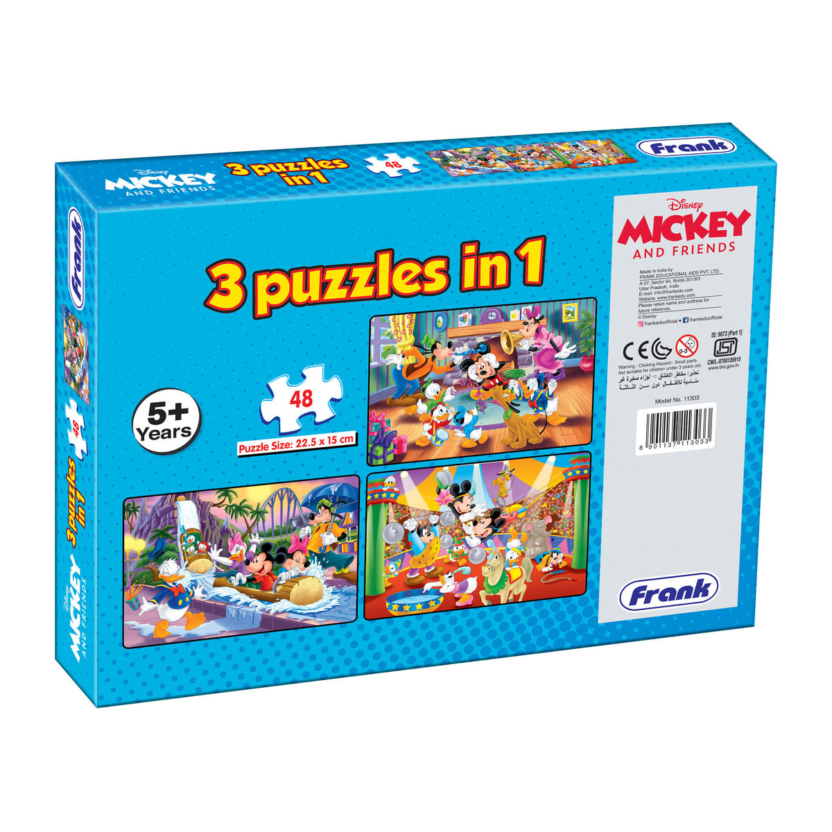 Disney Mickey and Friends 3 x 48 Pieces Puzzles