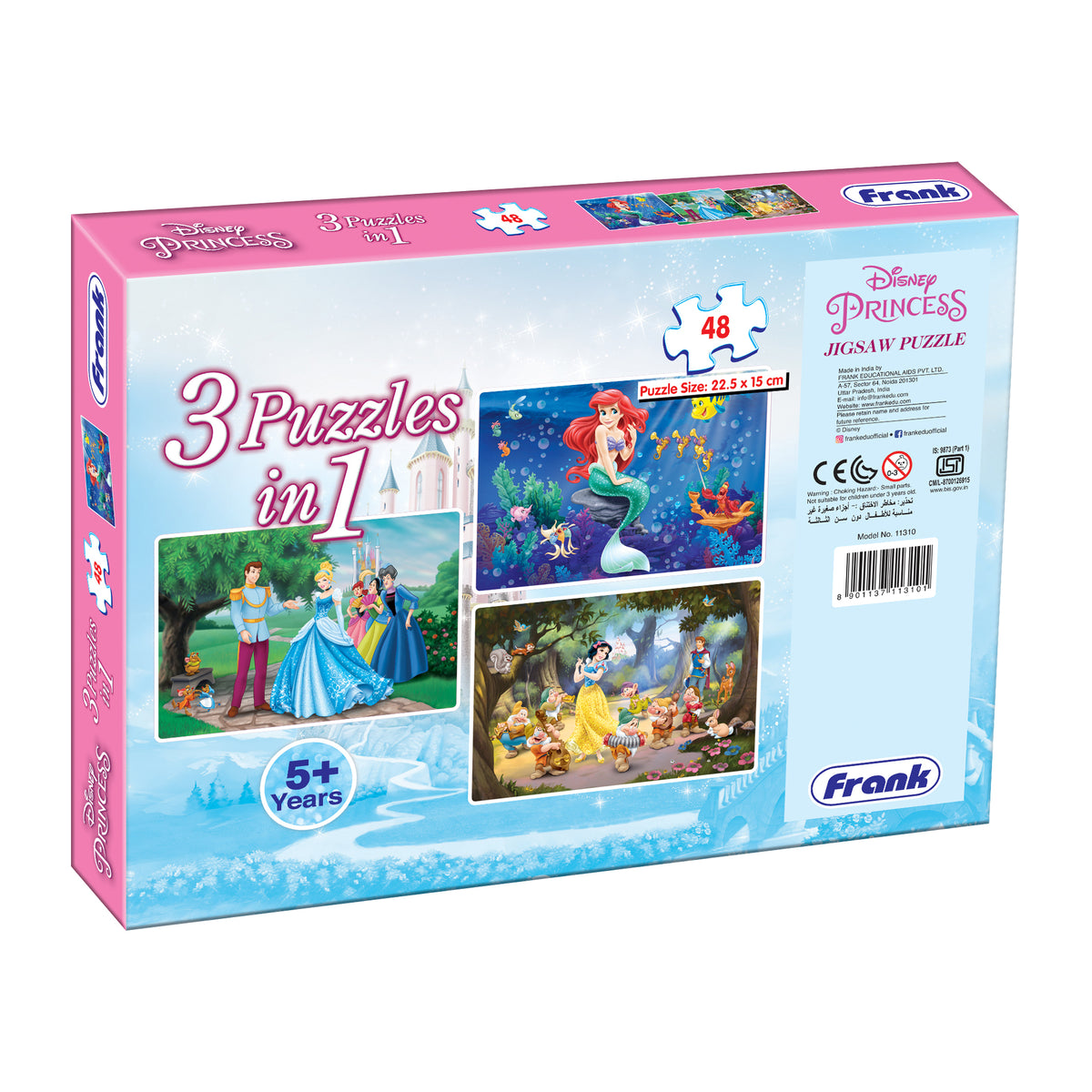 Disney Princess 3 x 48 Pieces Puzzles