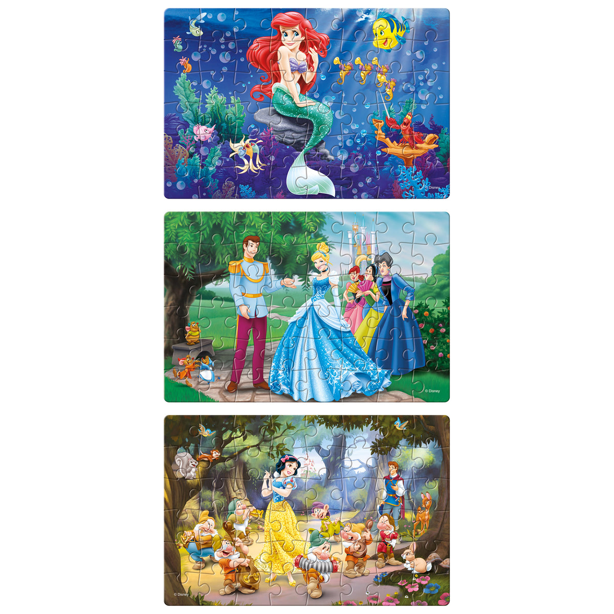 Disney Princess 3 x 48 Pieces Puzzles
