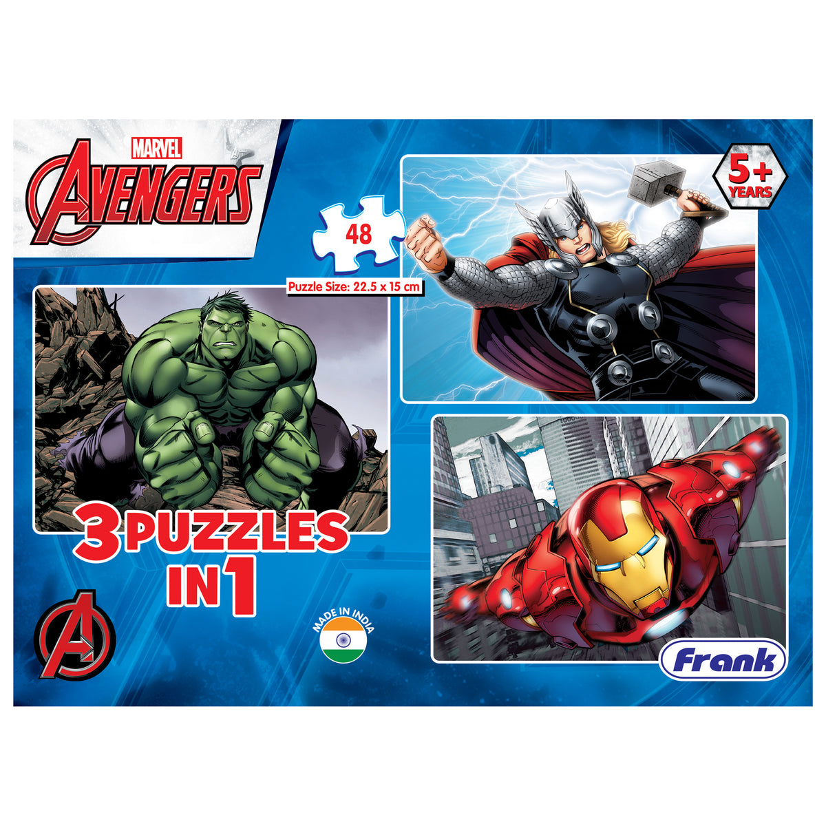 Marvel Avengers 3 x 48 Pieces Puzzles