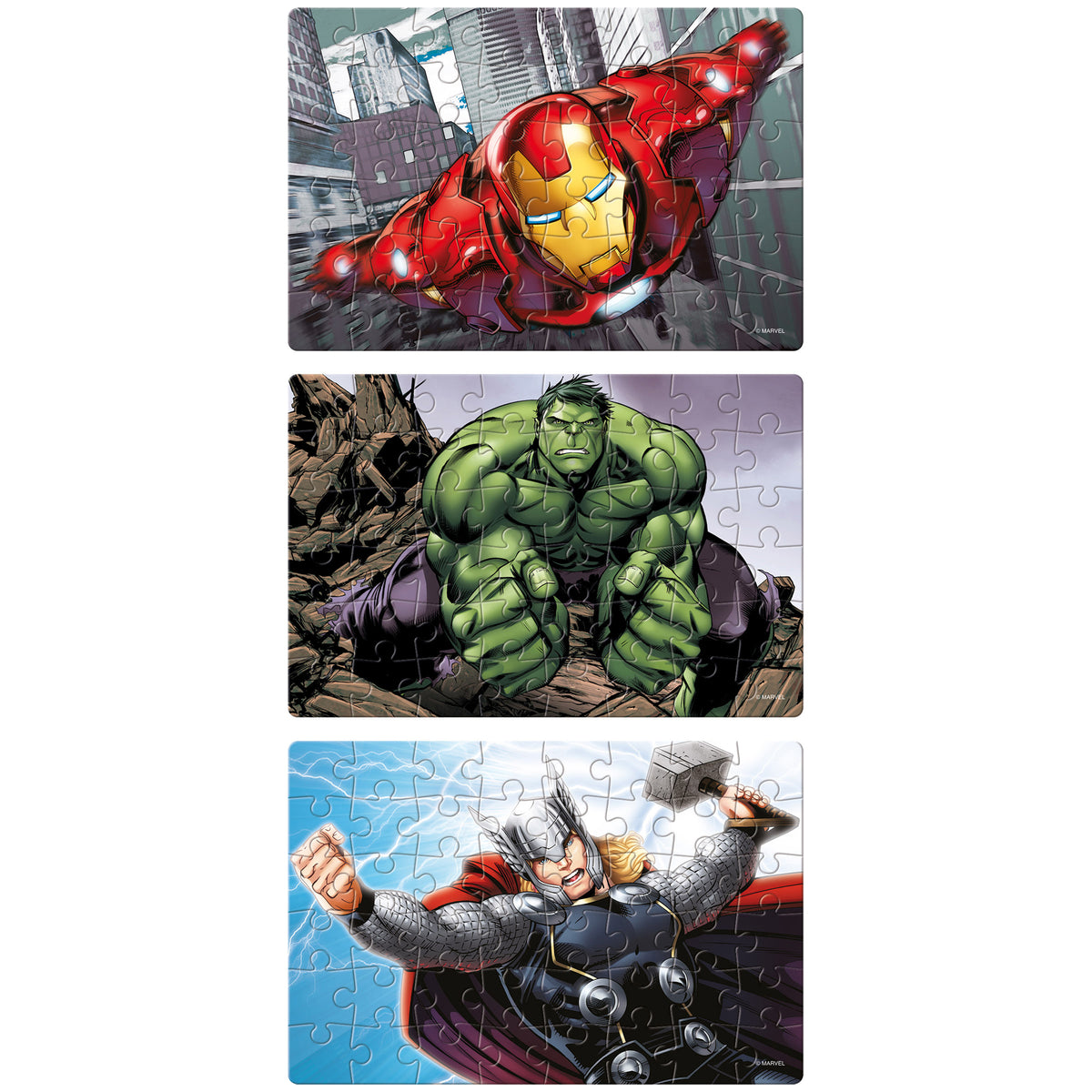 Marvel Avengers 3 x 48 Pieces Puzzles