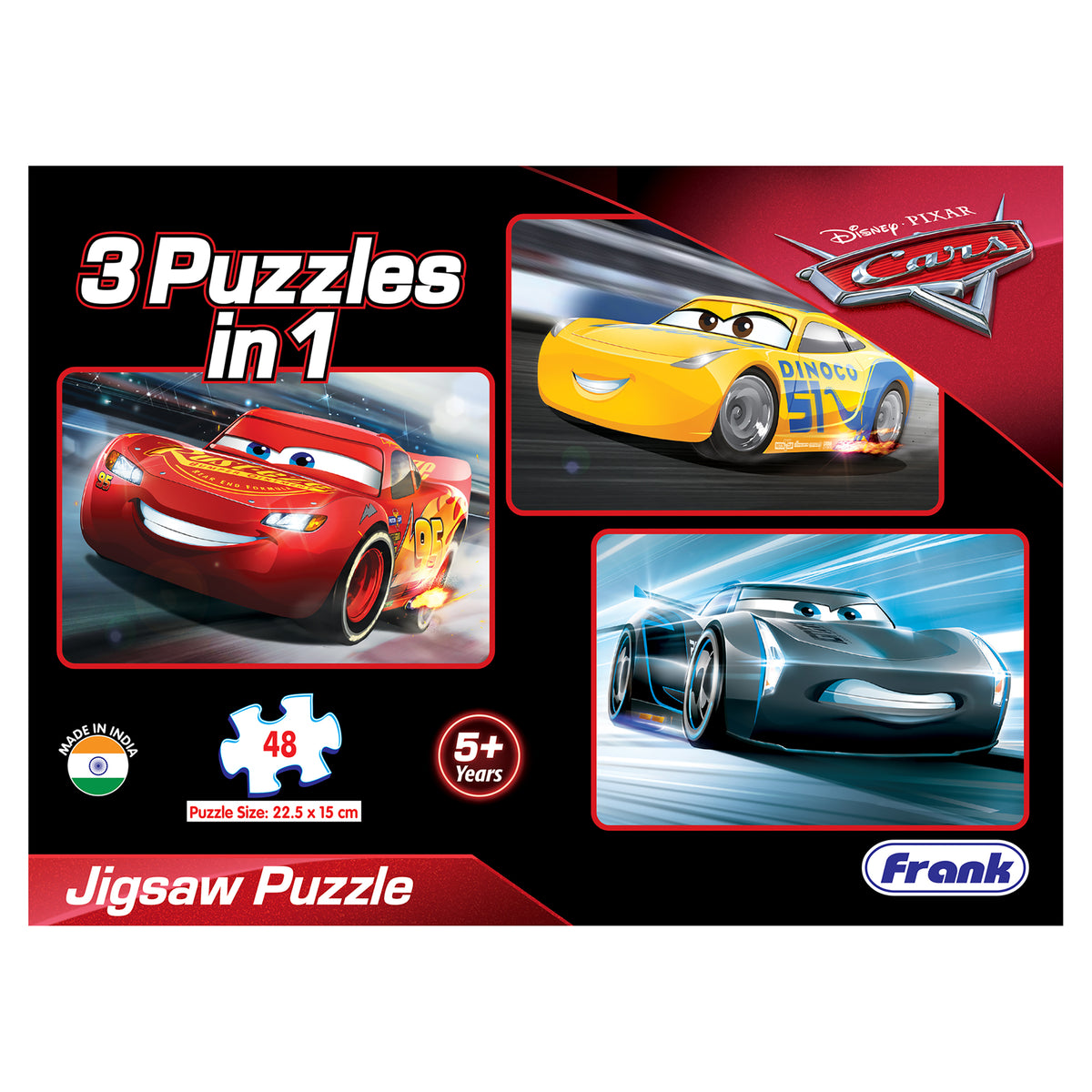 Disney/Pixar Cars 3 x 48 Pieces Puzzles