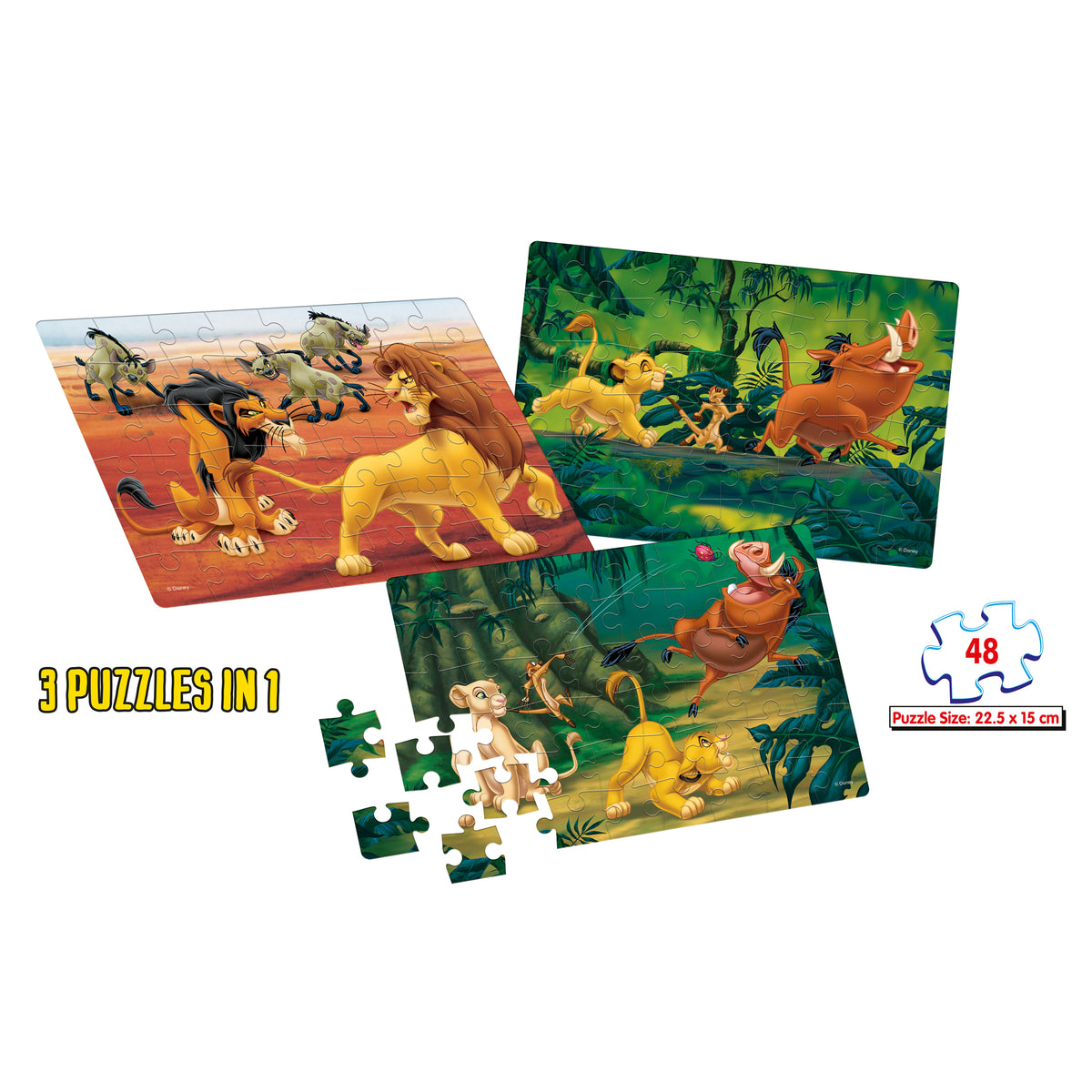 Disney The Lion King 3 x 48 Pieces Puzzles