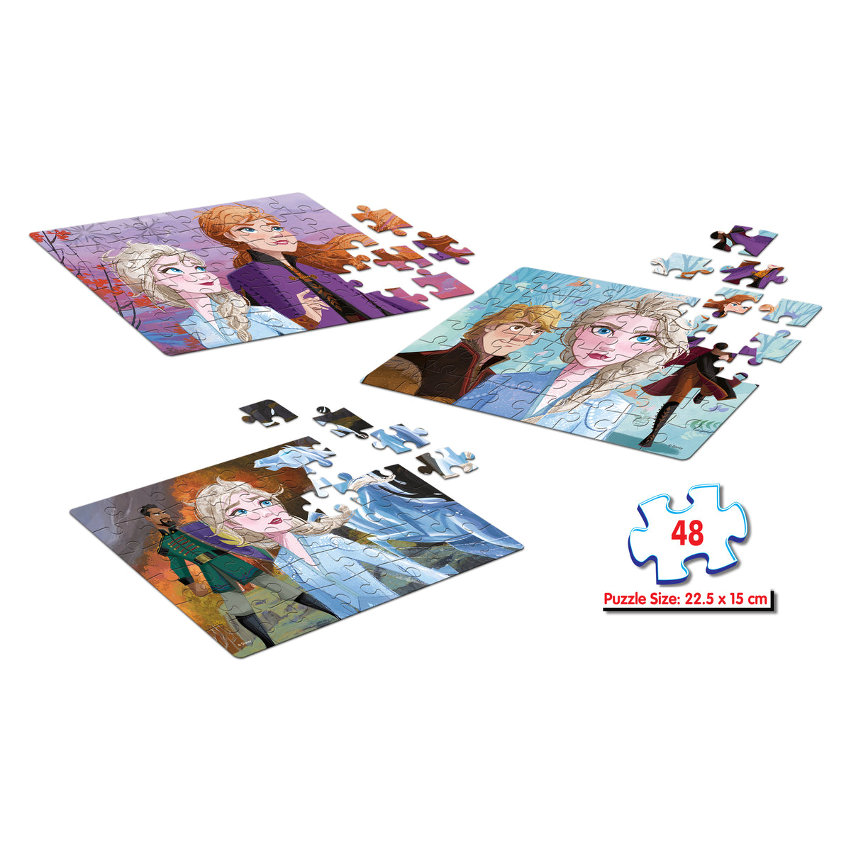 Disney Frozen 2 3 x 48 Pieces Puzzles