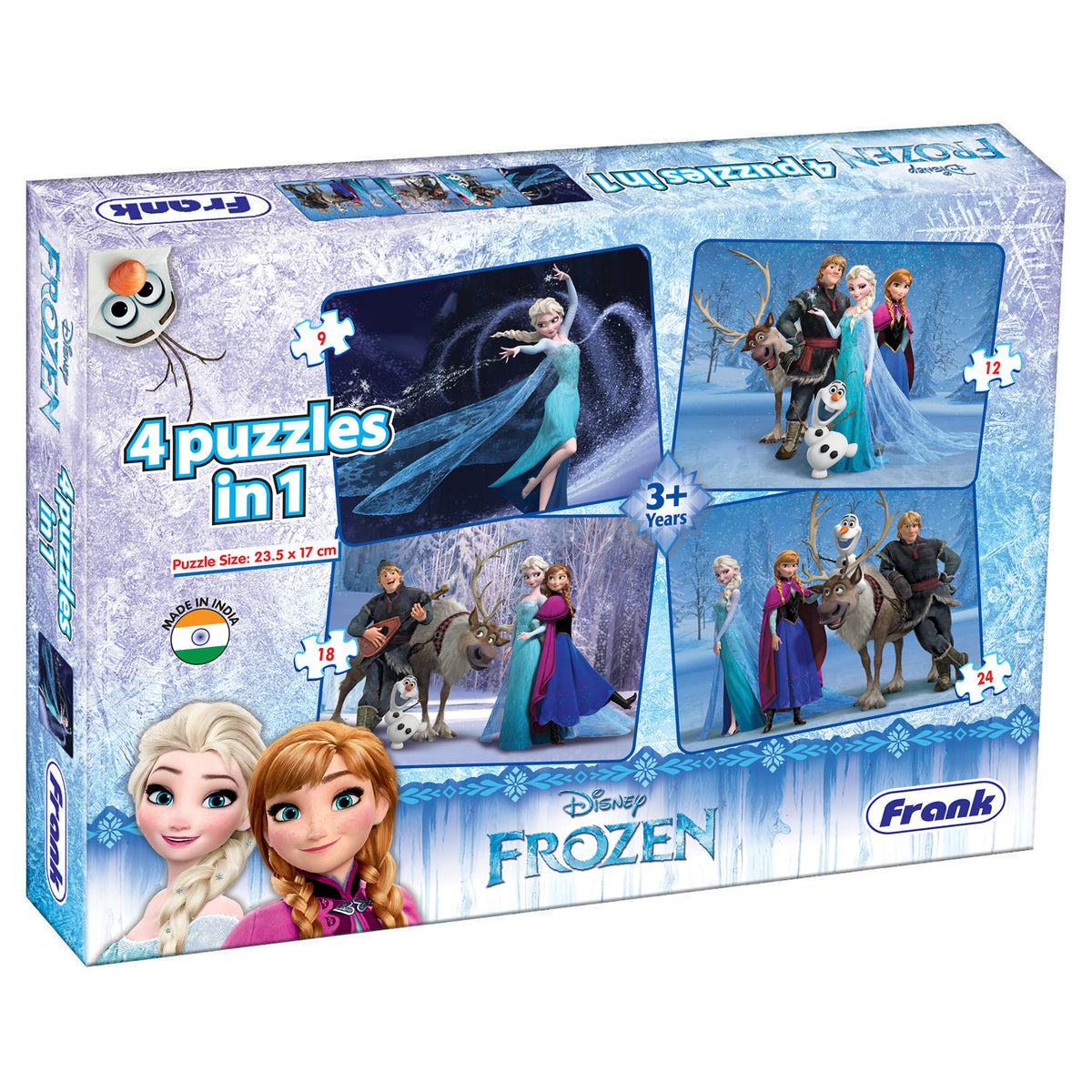 Disney Frozen 4 Puzzles in 1 (9, 12, 18, 24 Pieces)