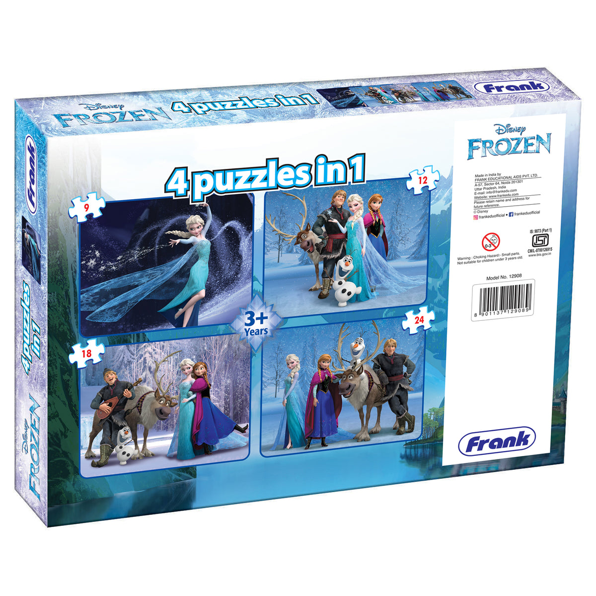 Disney Frozen 4 Puzzles in 1 (9, 12, 18, 24 Pieces)