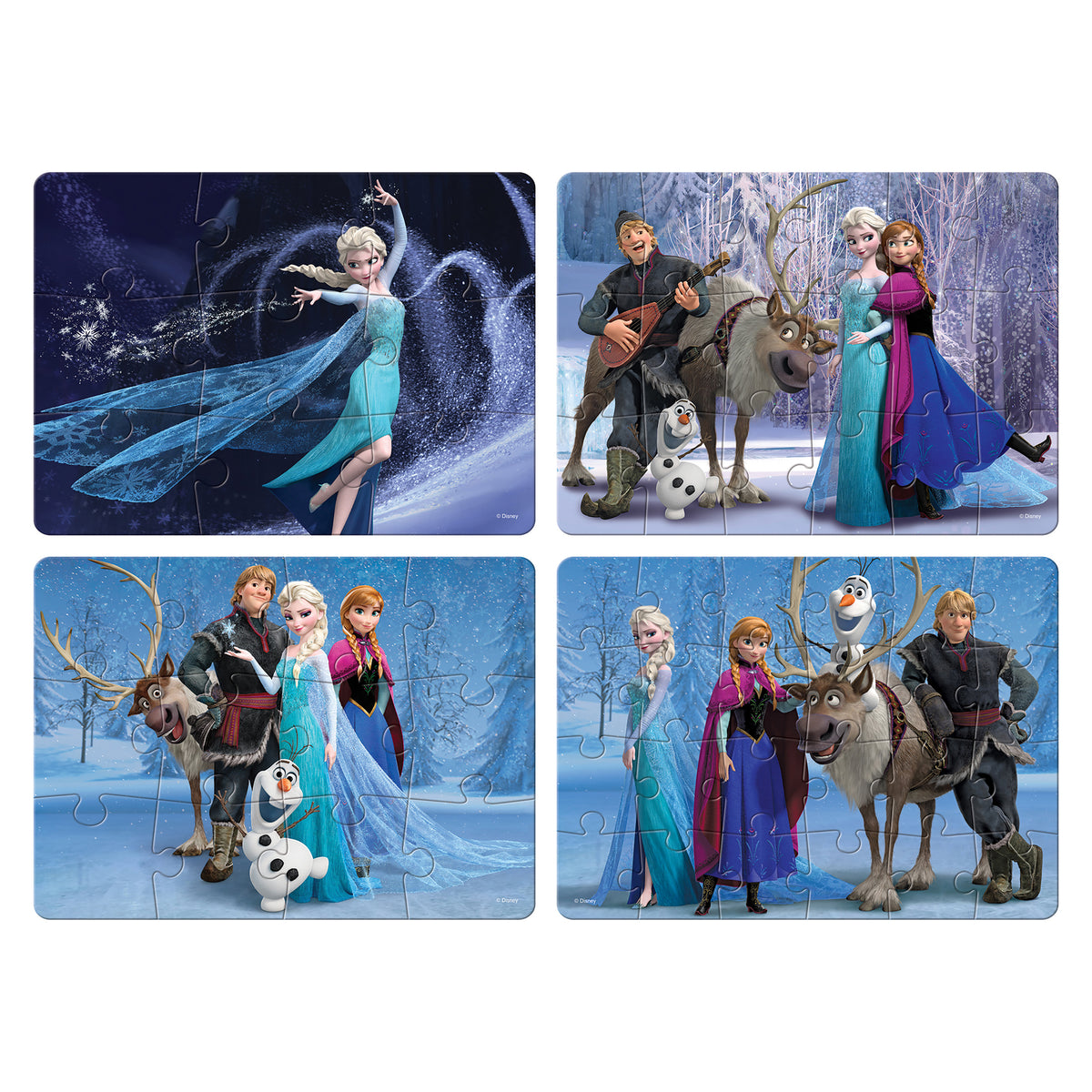Disney Frozen 4 Puzzles in 1 (9, 12, 18, 24 Pieces)