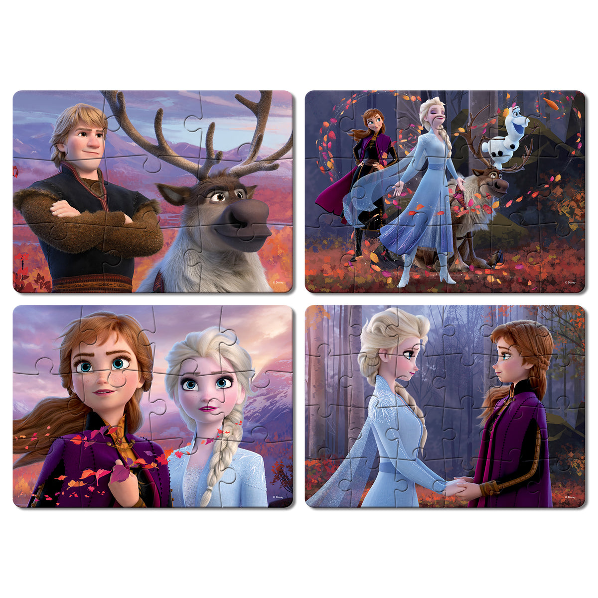 Frozen 2 4 Puzzles in 1 (9, 12, 18, 24 Pieces)