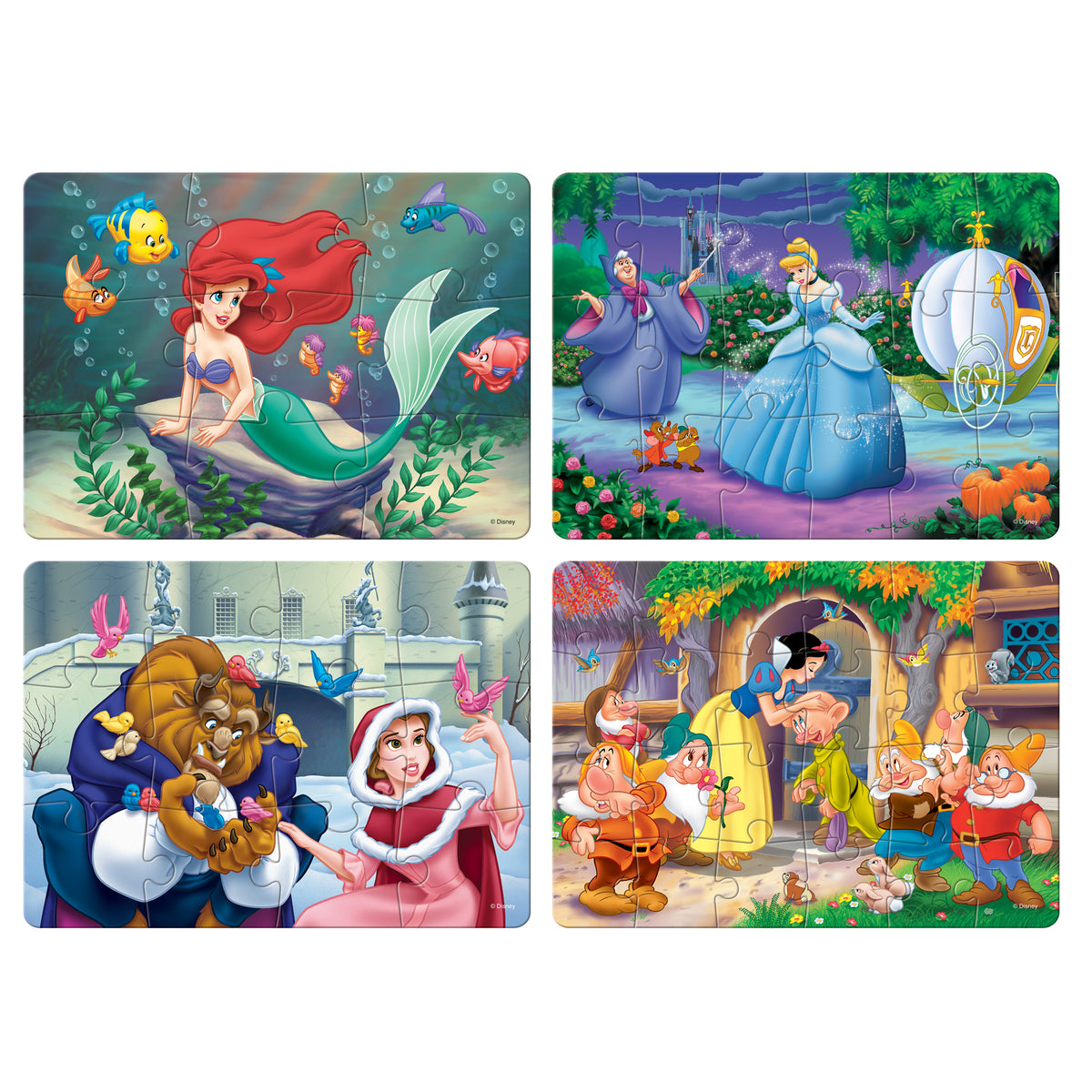 Disney Princess 4 Puzzles in 1 (9, 12, 18, 24 Pieces)