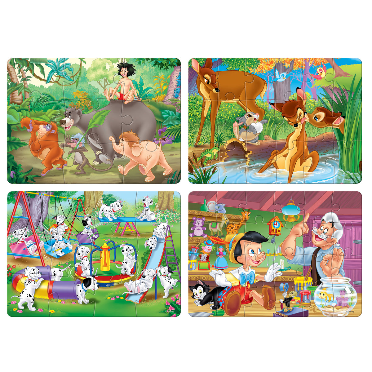 Disney Classics 4 Puzzles in 1 (9, 12, 18, 24 Pieces)