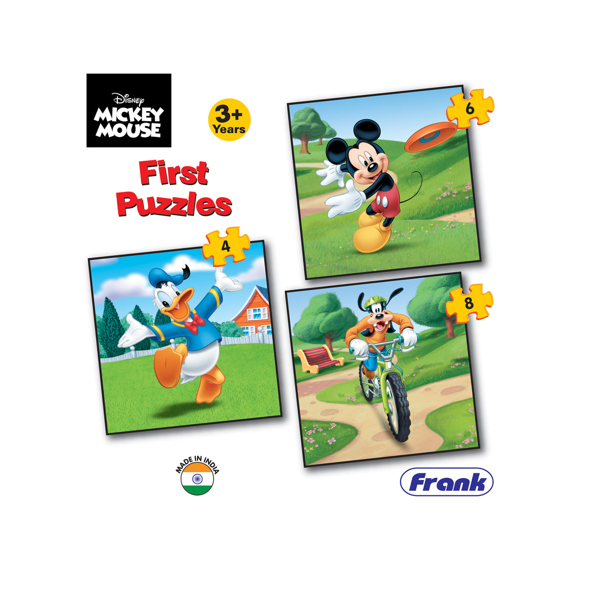 Disney Mickey Mouse First Puzzles (4, 6, 8 Pieces)