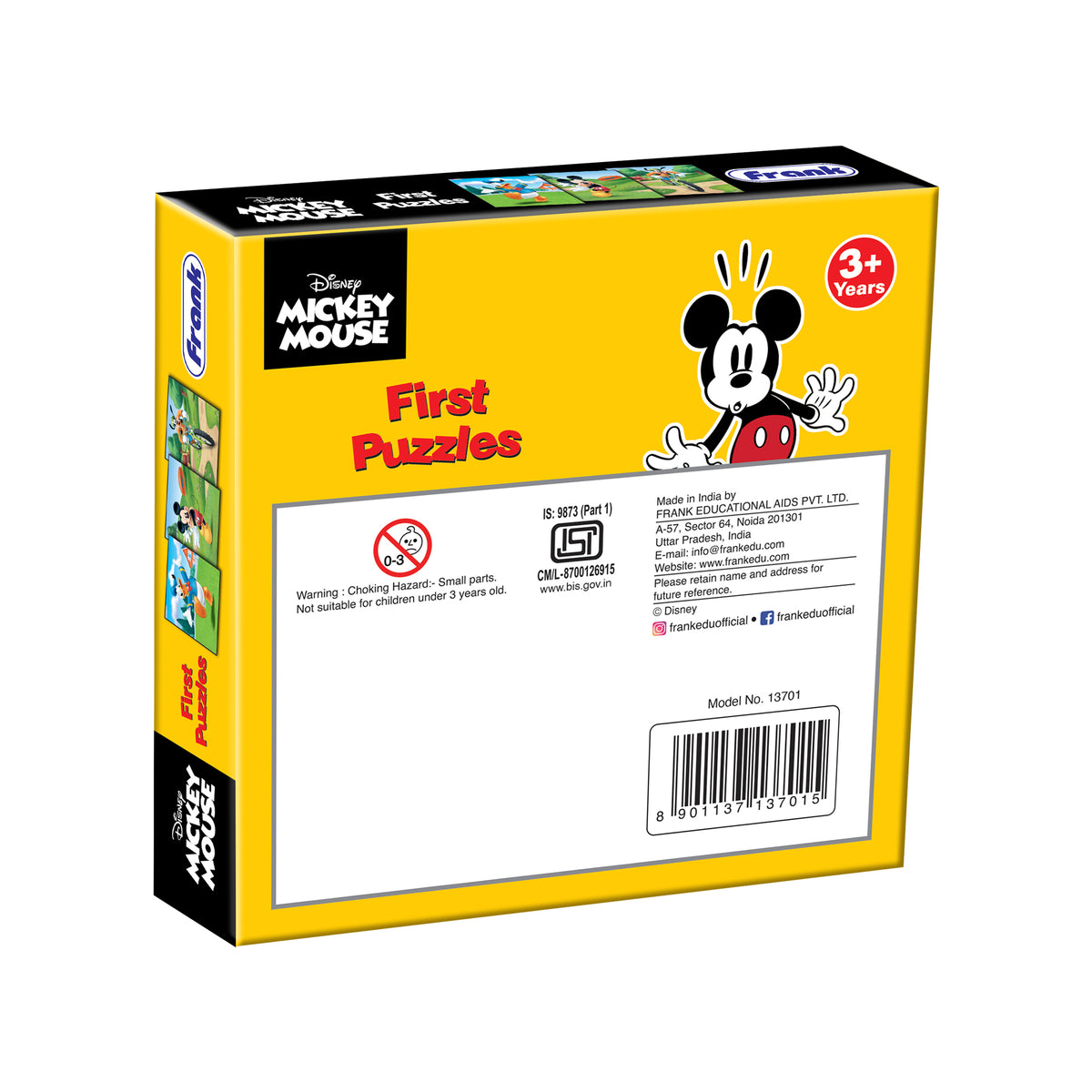Disney Mickey Mouse First Puzzles (4, 6, 8 Pieces)