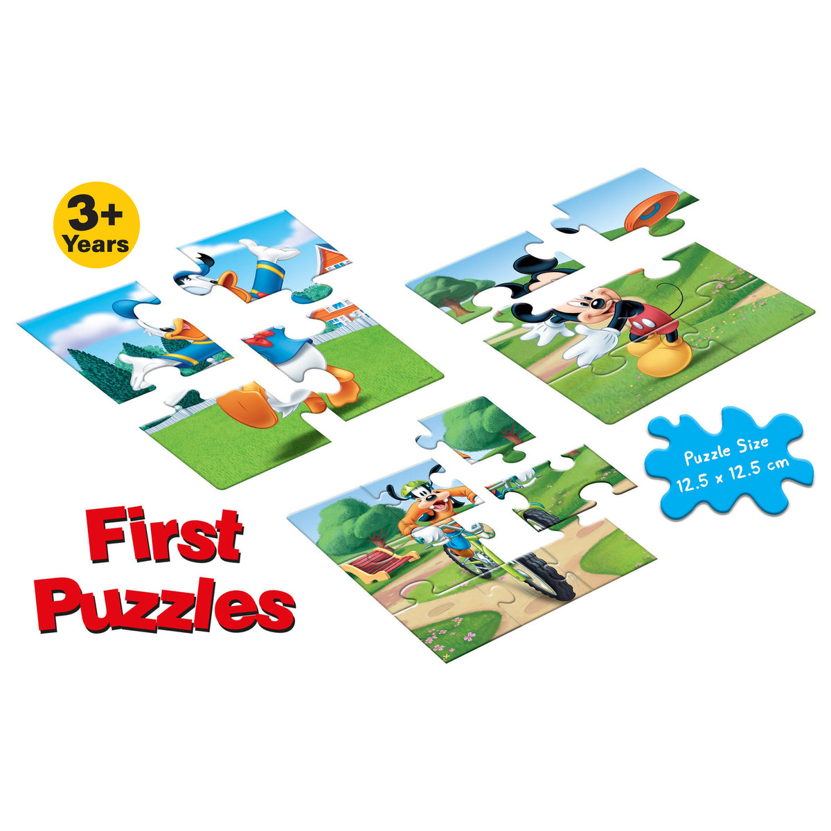 Disney Mickey Mouse First Puzzles (4, 6, 8 Pieces)