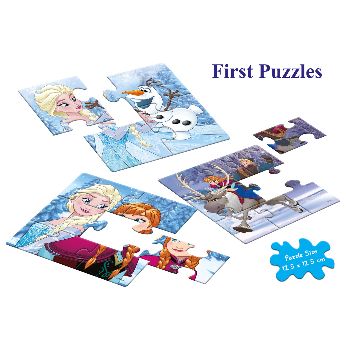 Disney Frozen First Puzzles (4, 6, 8 Pieces)