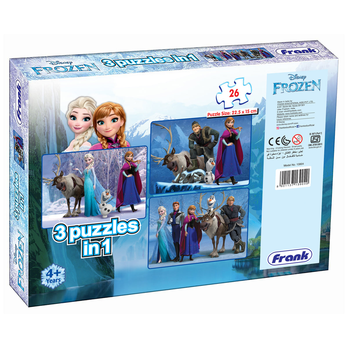 Disney Frozen 3 x 26 Pieces Puzzles