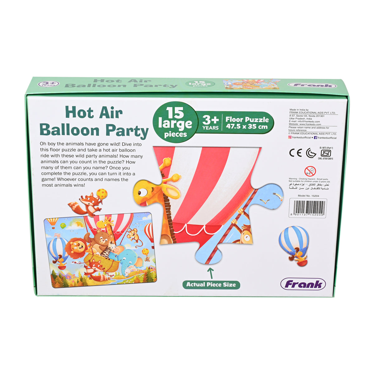 Hot Air Balloon Party  15 Pieces Floor Puzzles