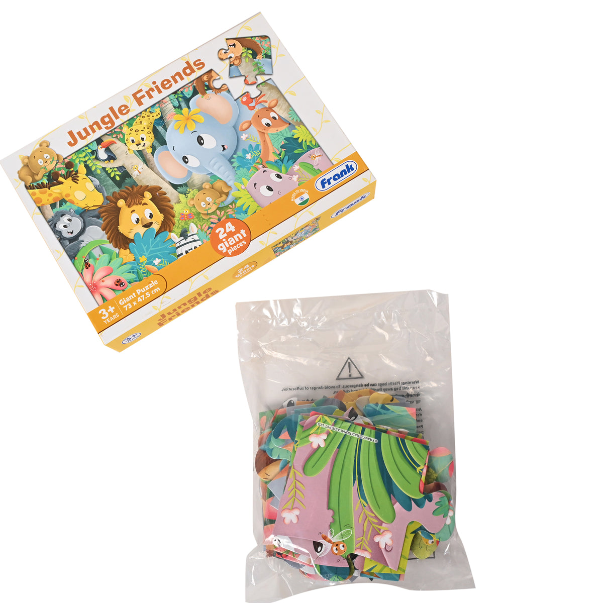 Jungle Friends 24 Pieces Giant Floor Puzzle