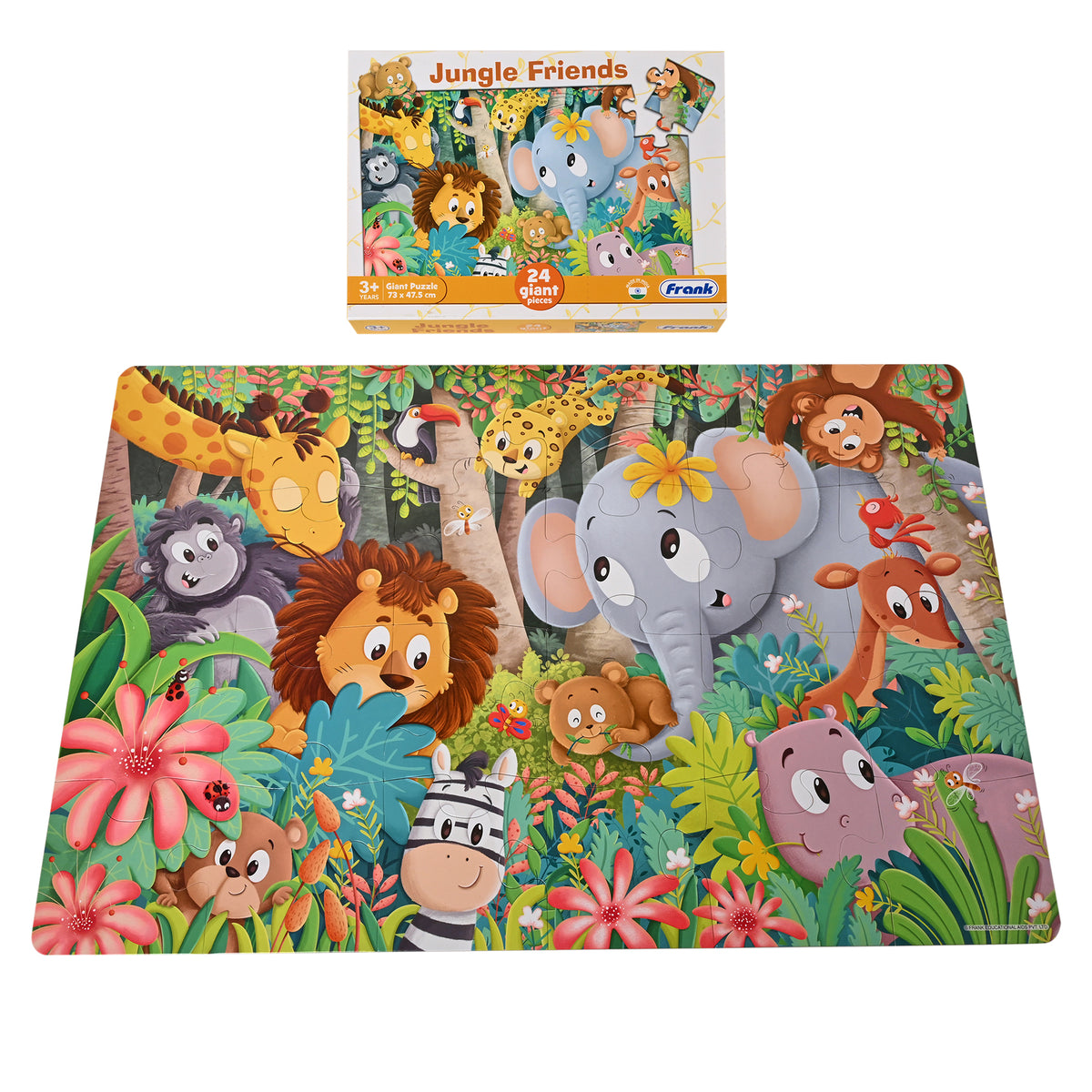 Jungle Friends 24 Pieces Giant Floor Puzzle