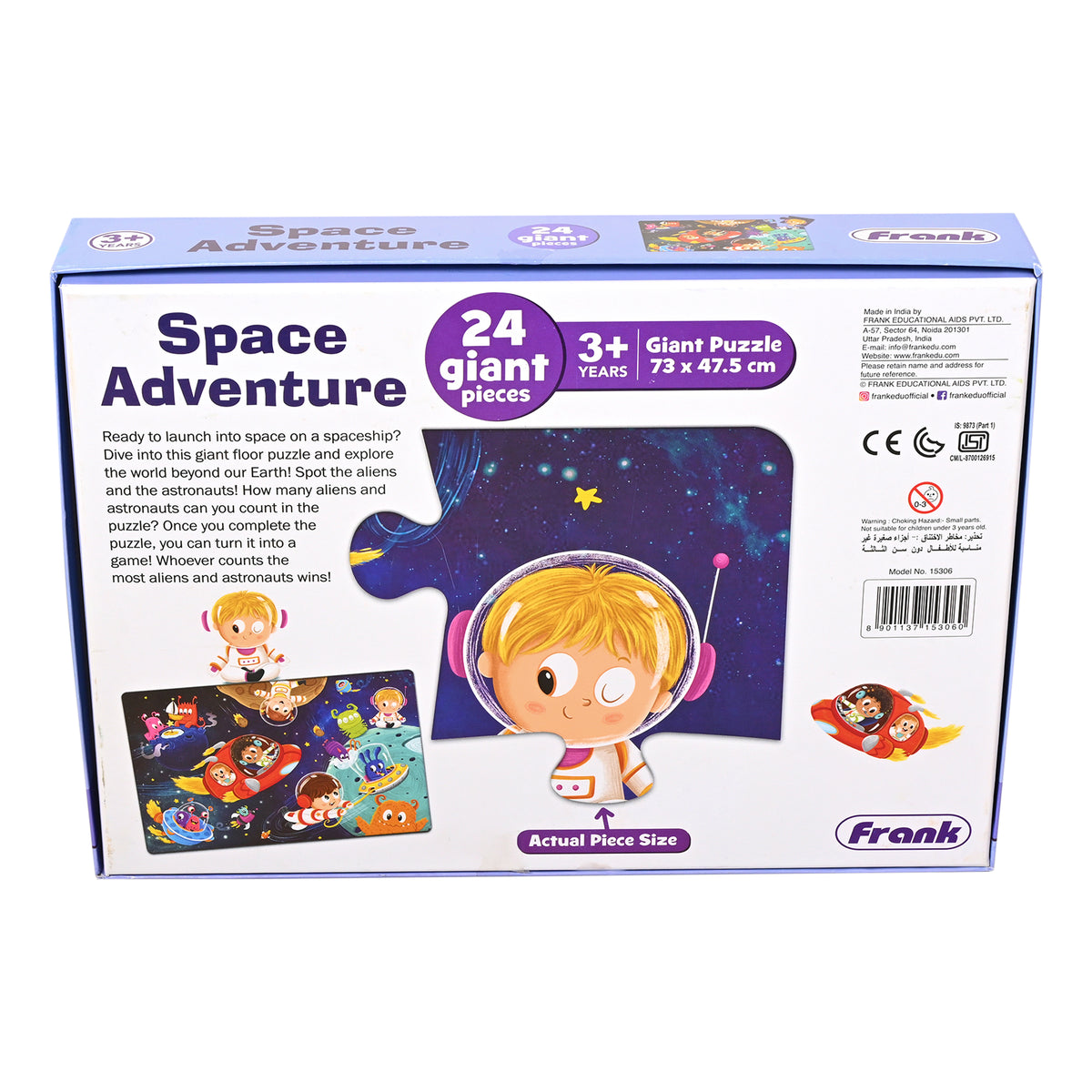 Space Adventure 24 Pieces Giant Floor Puzzle