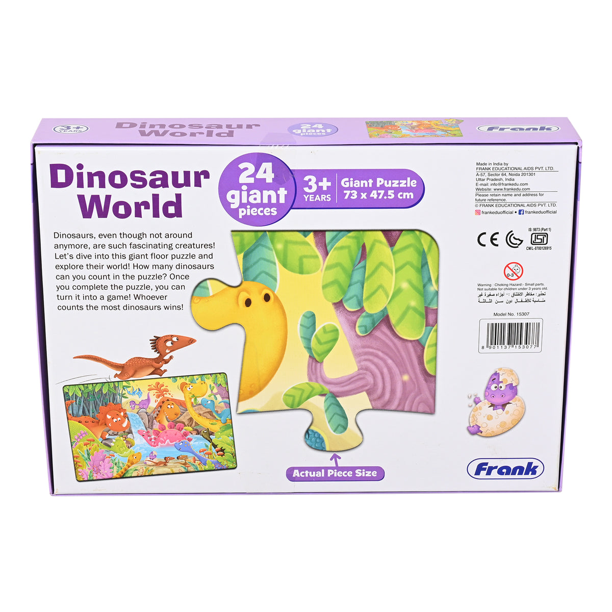 Dinosaur World 24 Pieces Giant Floor Puzzle