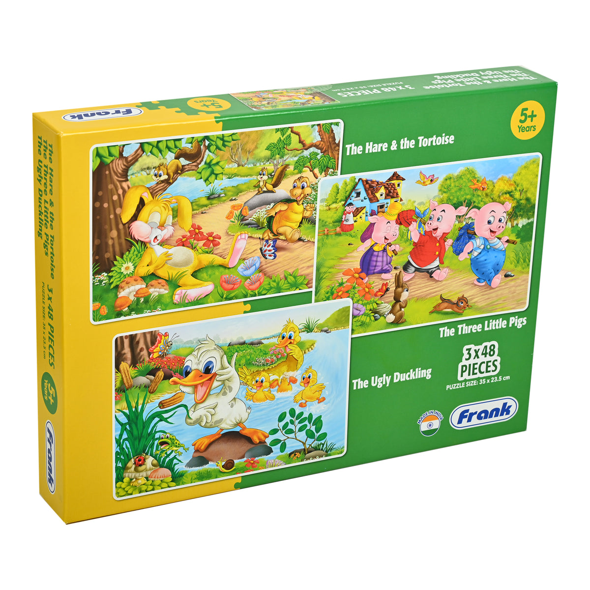 The Hare & The Tortoise/ The Three Little Pigs/ The Ugly Duckling 3 x 48 Pieces Puzzles