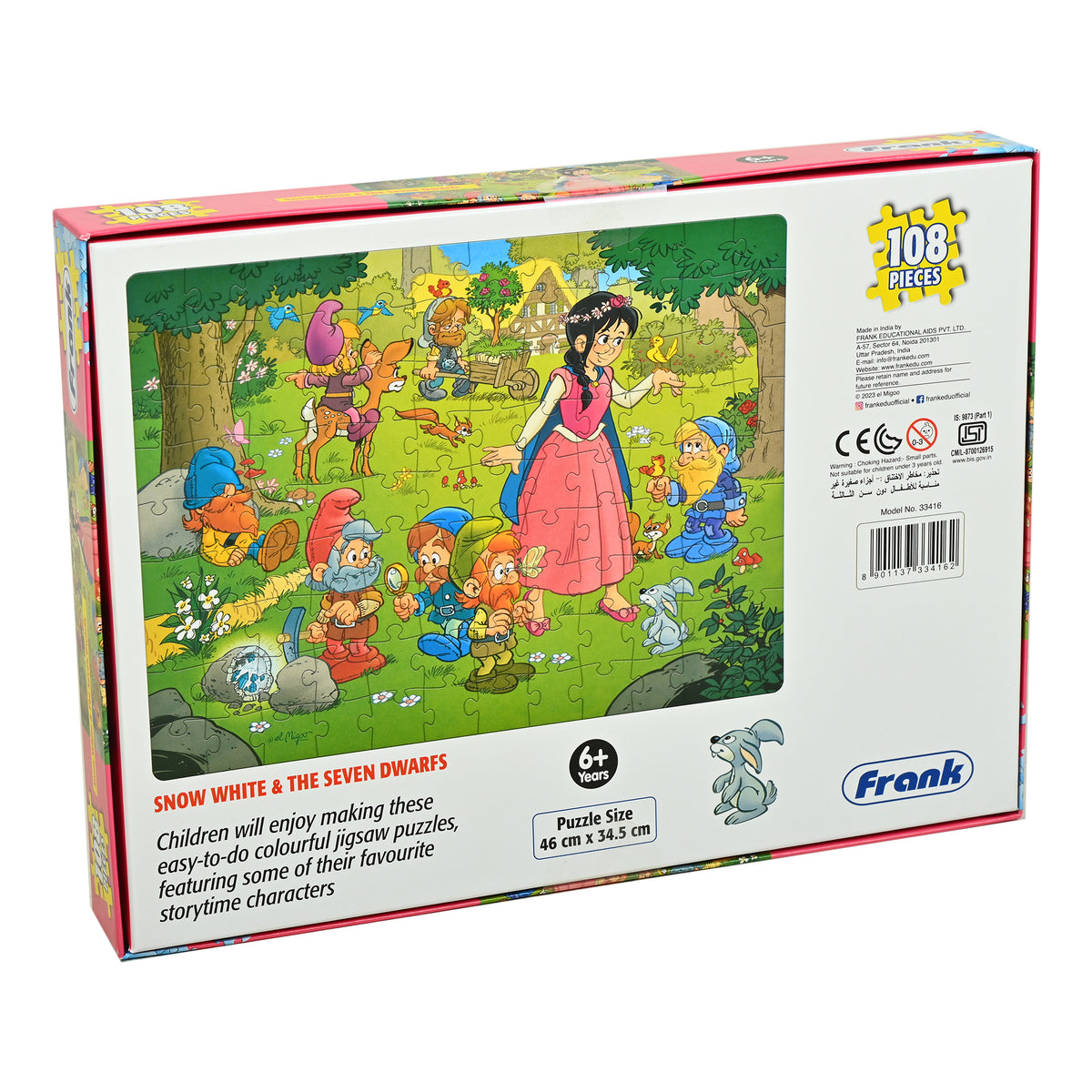 Snow White & The Seven Dwarfs 108 Pieces Puzzle