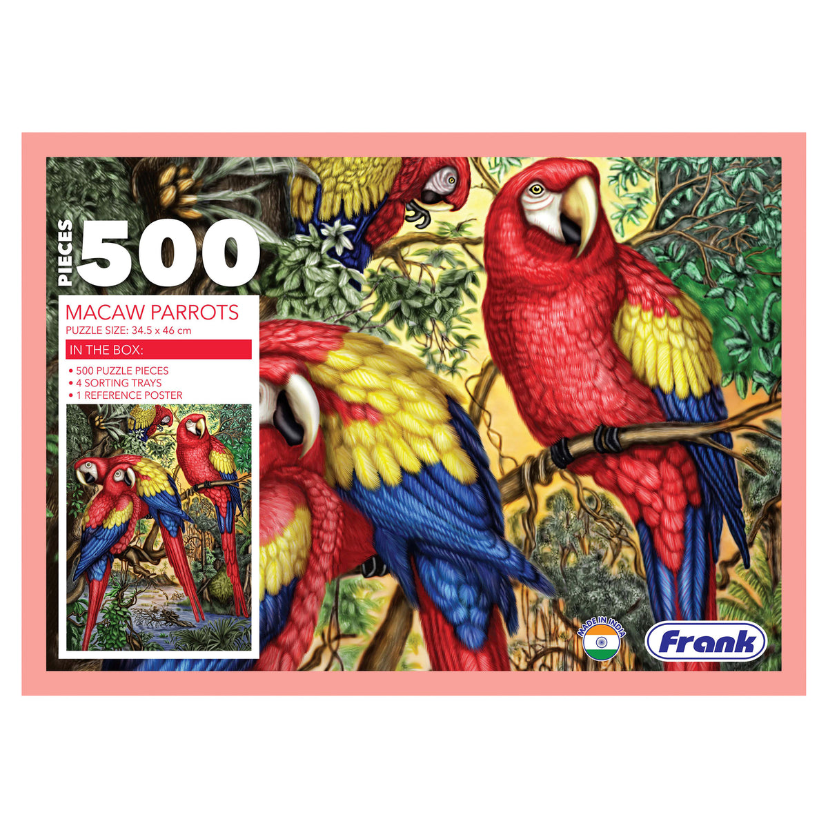 Macaw Parrots 500 Pieces Puzzle
