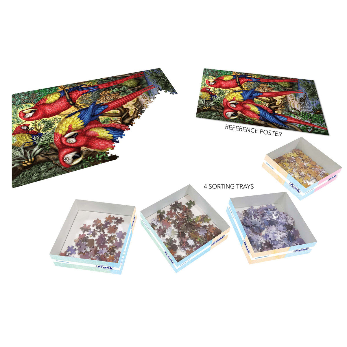 Macaw Parrots 500 Pieces Puzzle