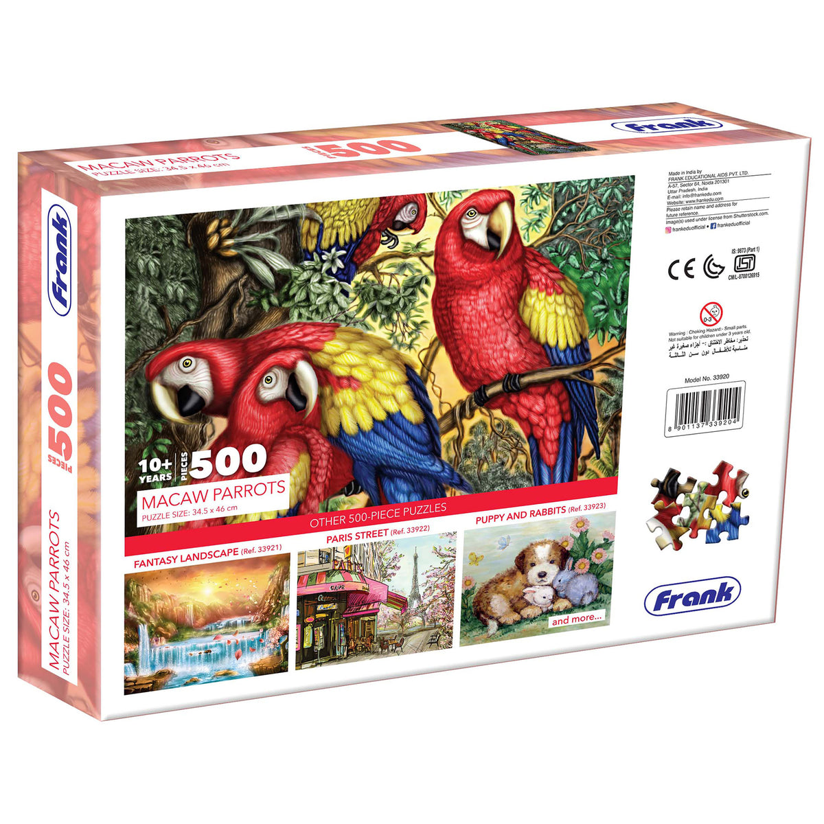 Macaw Parrots 500 Pieces Puzzle