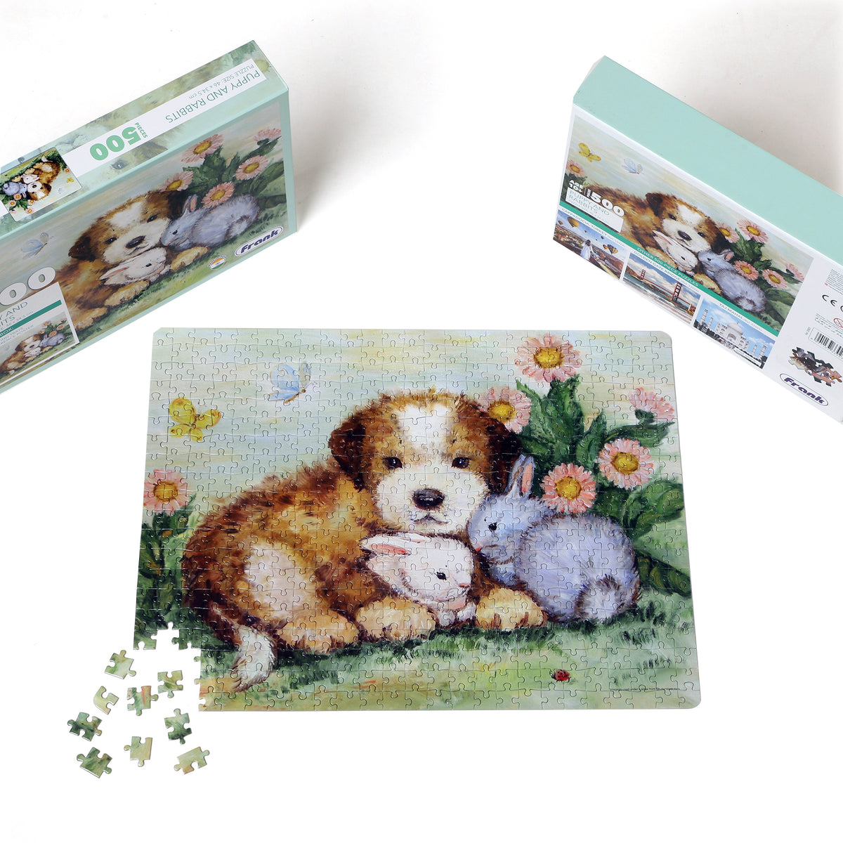 Puppy and Rabbits 500 Pieces Puzzle