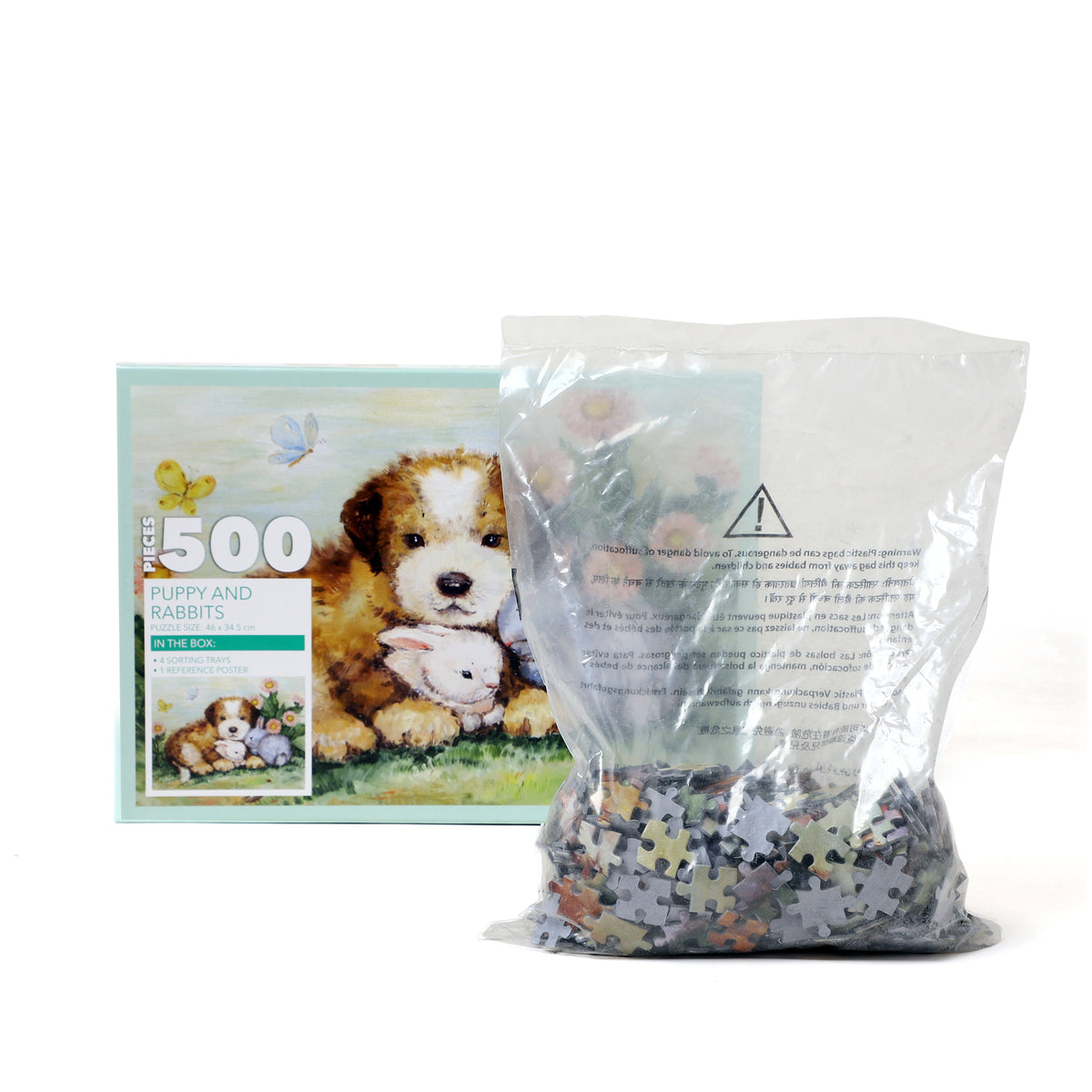 Puppy and Rabbits 500 Pieces Puzzle