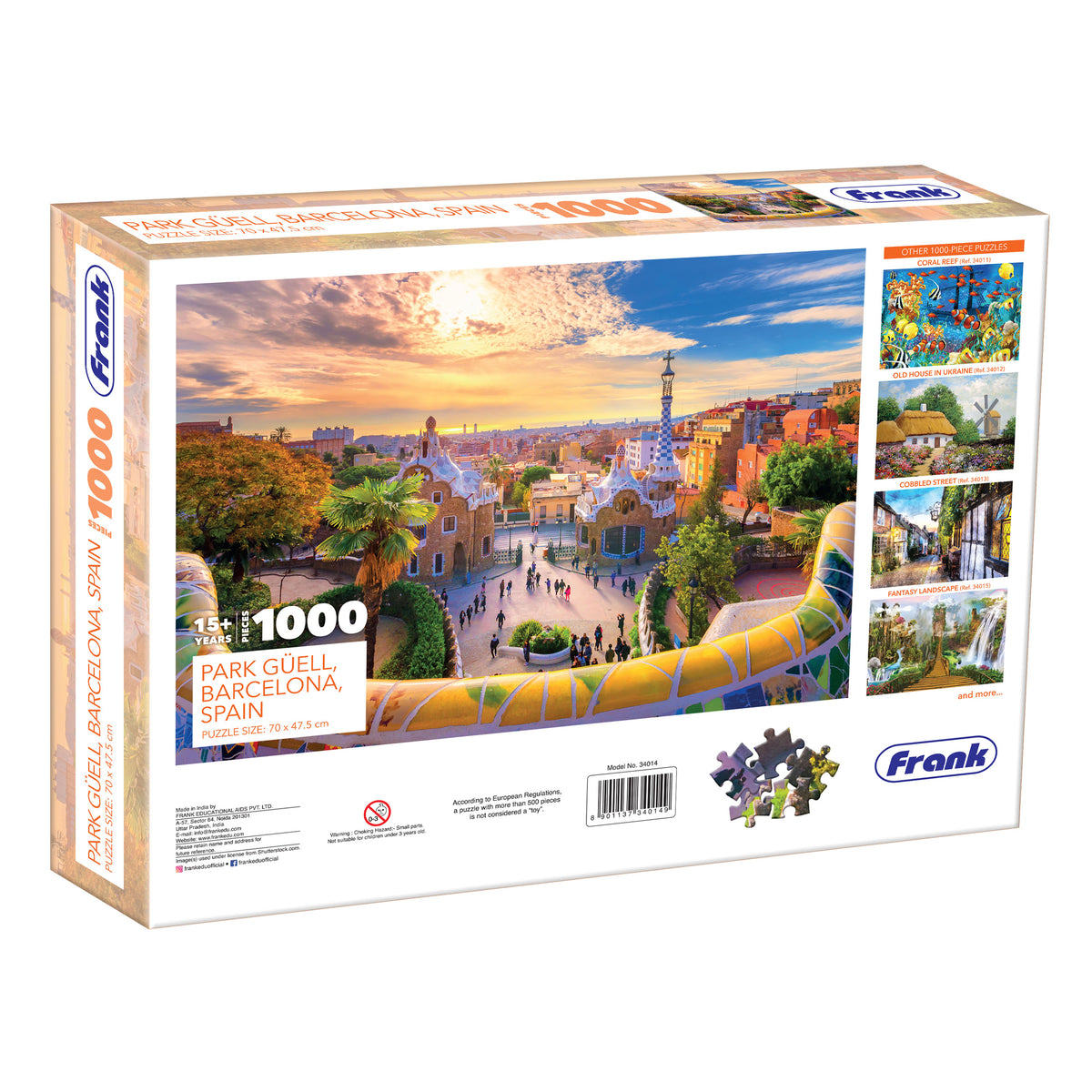 Park Guell, Barcelona, Spain 1000 Pieces Puzzle