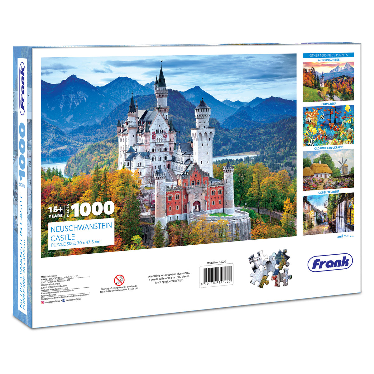 Neuschwanstein Castle 1000 Pieces Puzzle