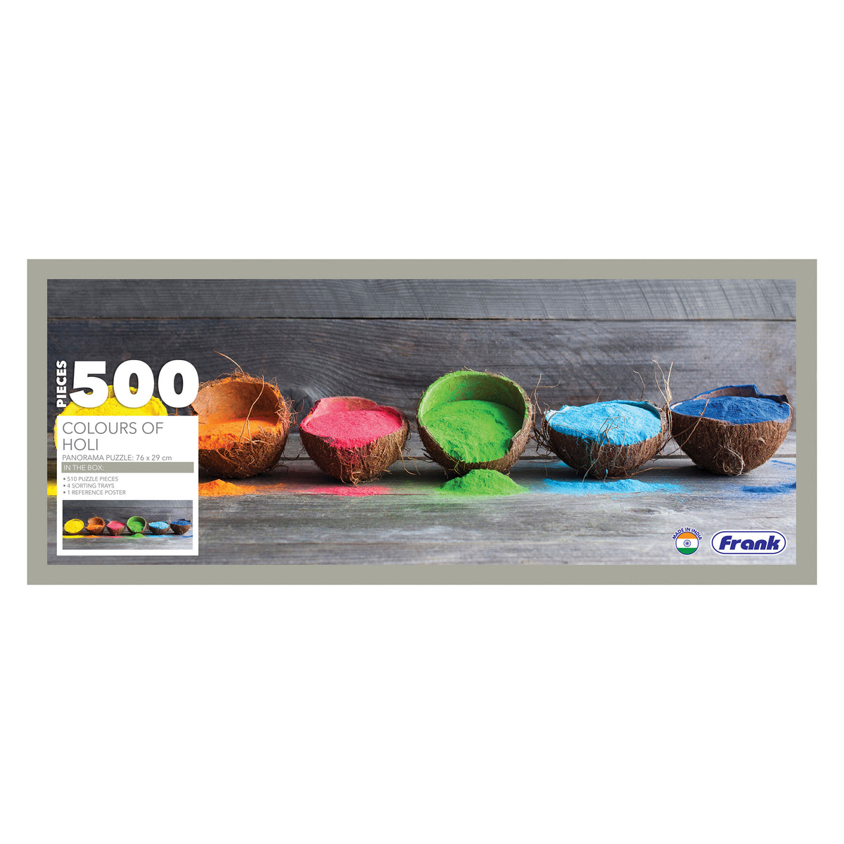 Colours of Holi 500 Pieces Panorama Puzzle