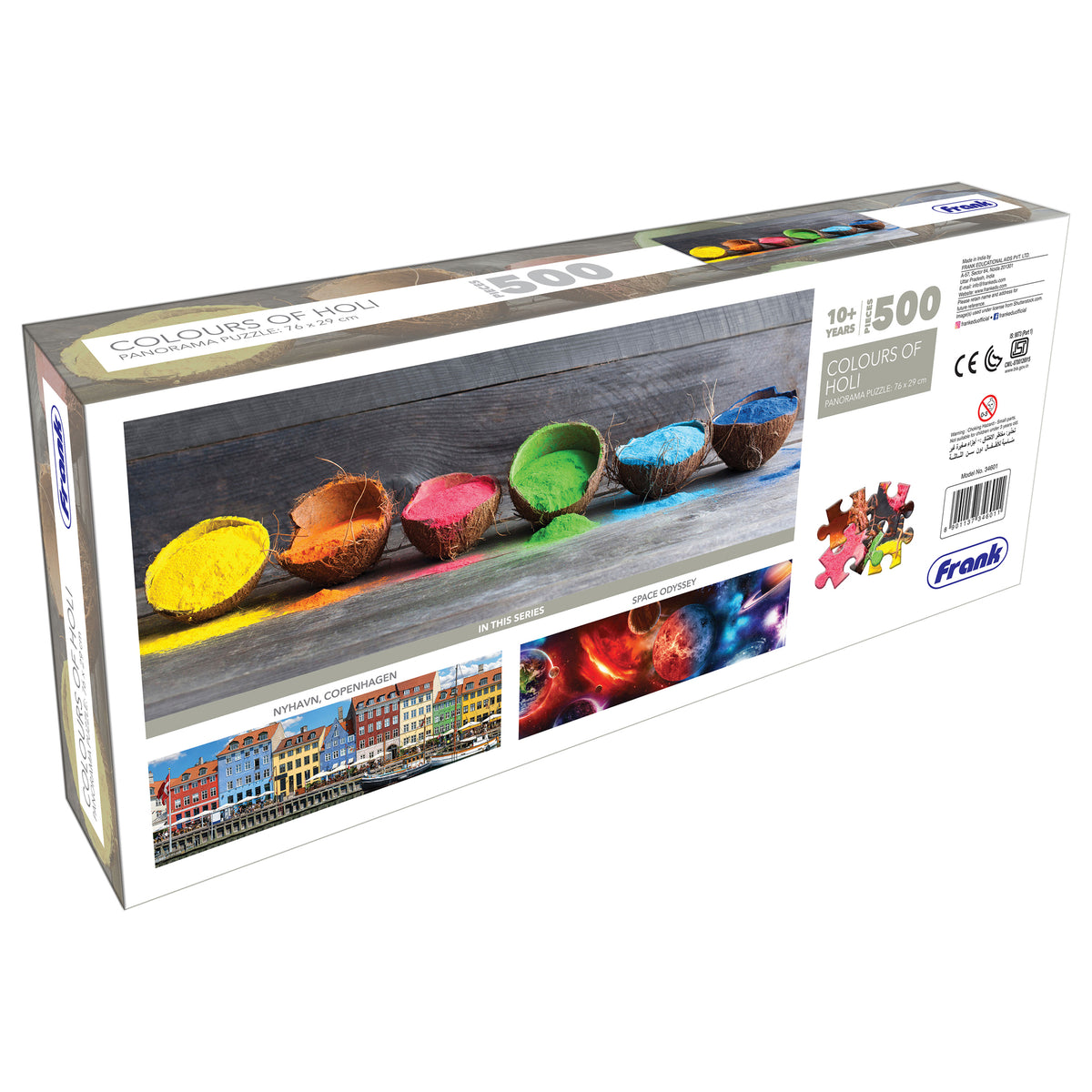 Colours of Holi 500 Pieces Panorama Puzzle