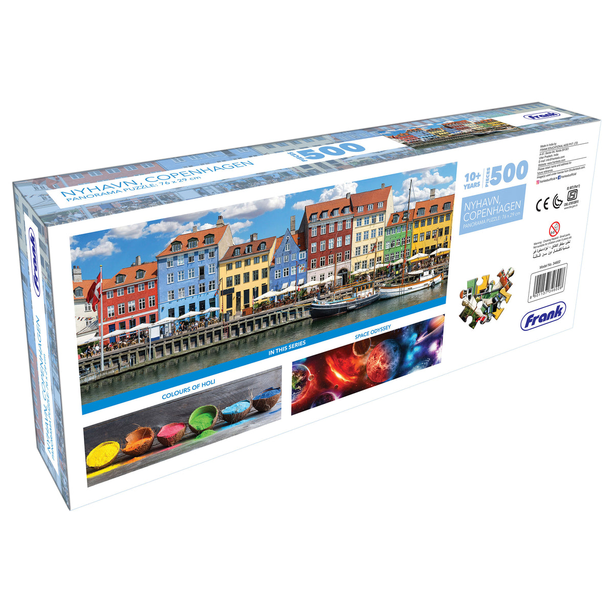 Nyhavn, Copenhagen 500 Pieces Panorama Puzzle