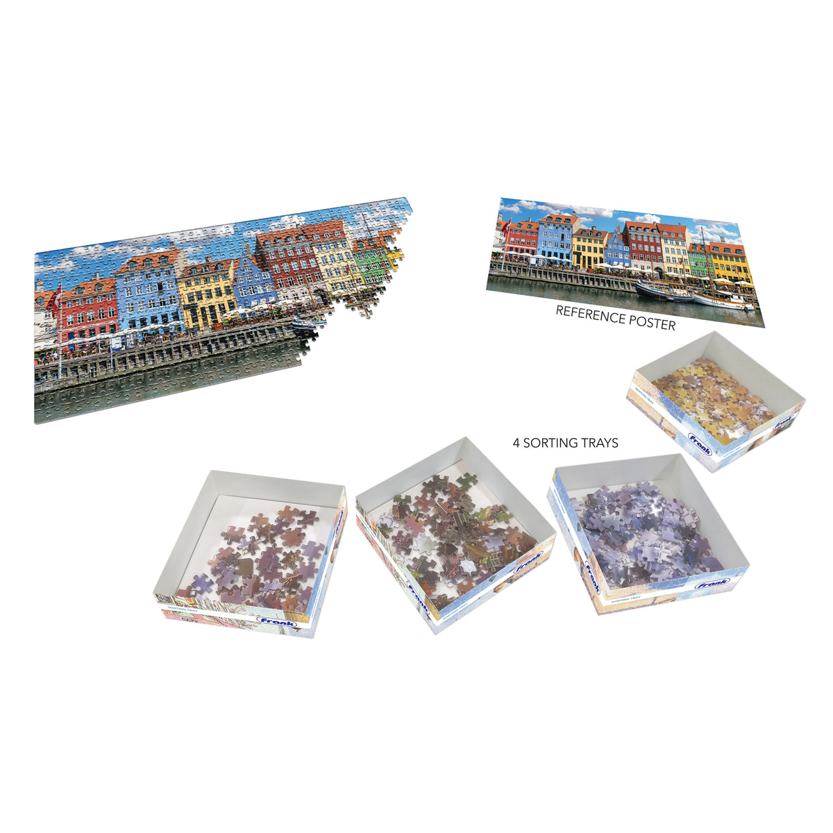 Nyhavn, Copenhagen 500 Pieces Panorama Puzzle