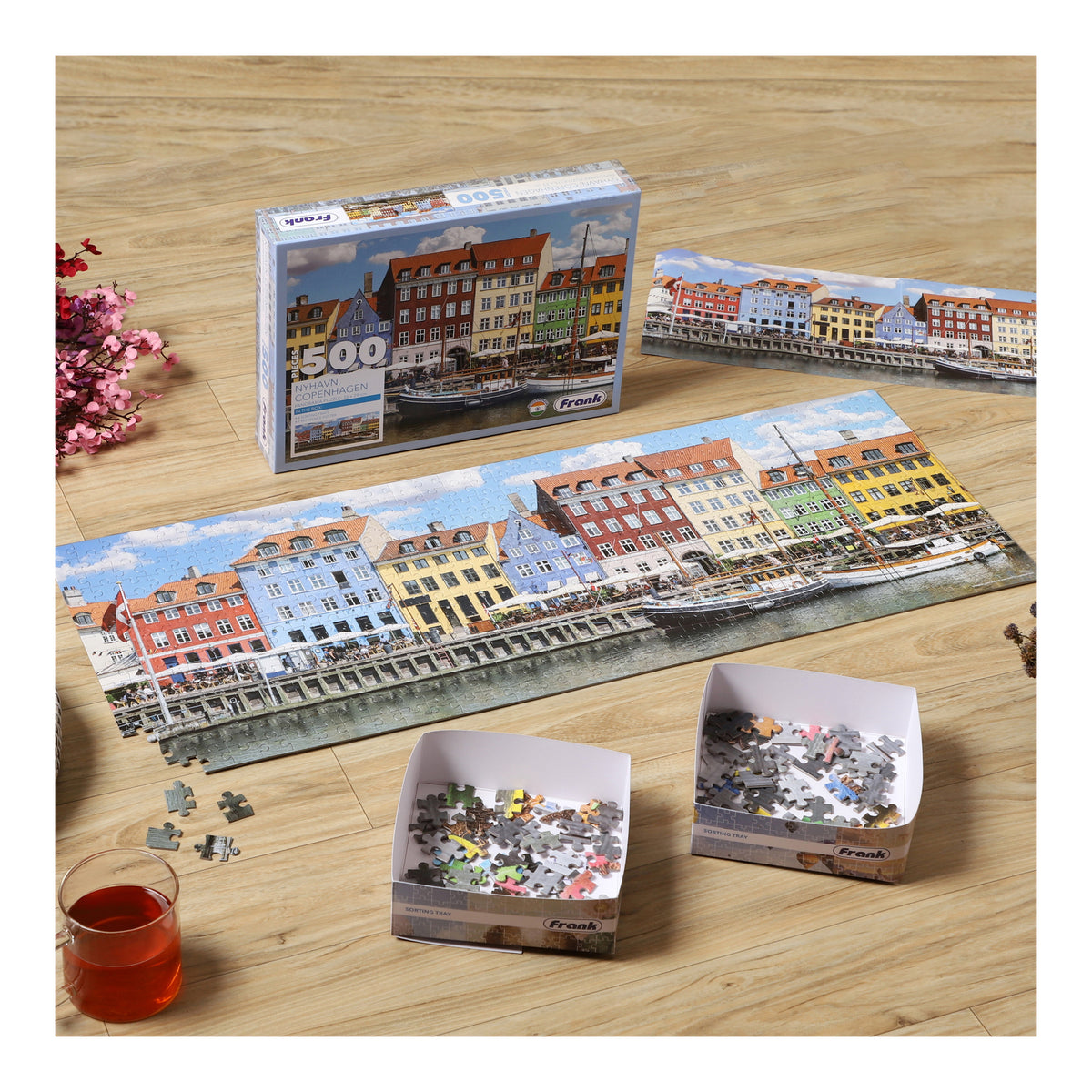 Nyhavn, Copenhagen 500 Pieces Panorama Puzzle