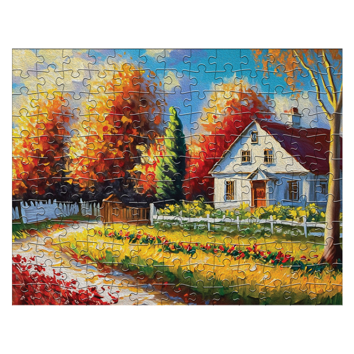 Autumn Cottage Collector's Edition 150 Pieces Puzzle