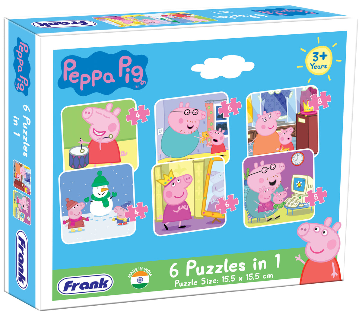Peppa Pig 6 Puzzles in 1 (4, 6 & 8 Pieces)