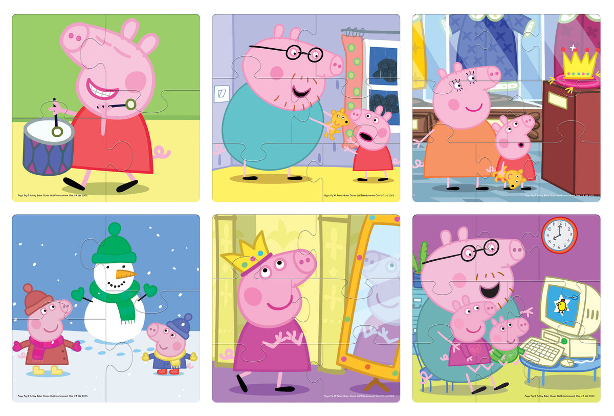 Peppa Pig 6 Puzzles in 1 (4, 6 & 8 Pieces)