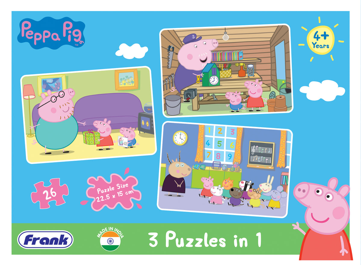 Peppa Pig 3 x 26 Pieces Puzzles