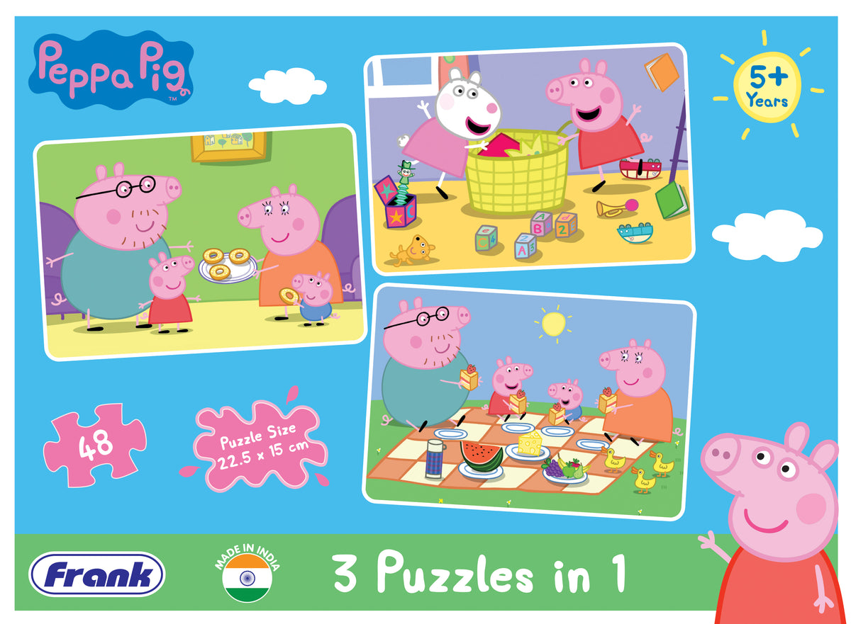 Peppa Pig 3 x 48 Pieces Puzzles