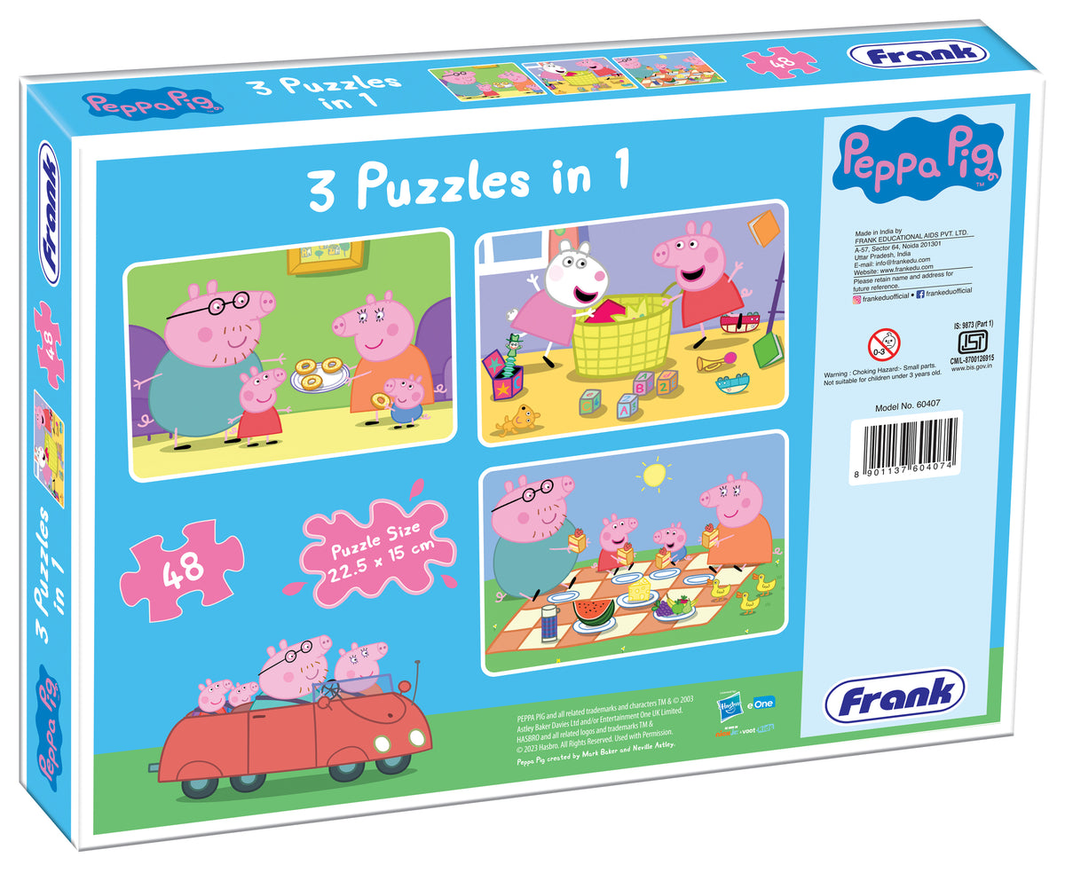 Peppa Pig 3 x 48 Pieces Puzzles