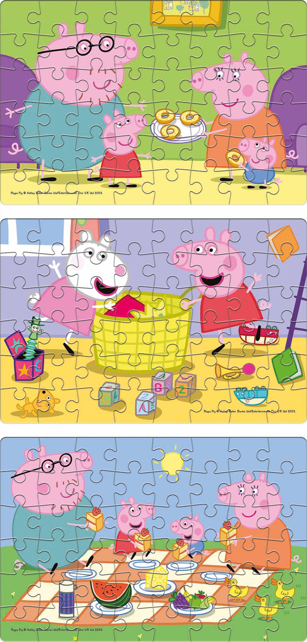 Peppa Pig 3 x 48 Pieces Puzzles