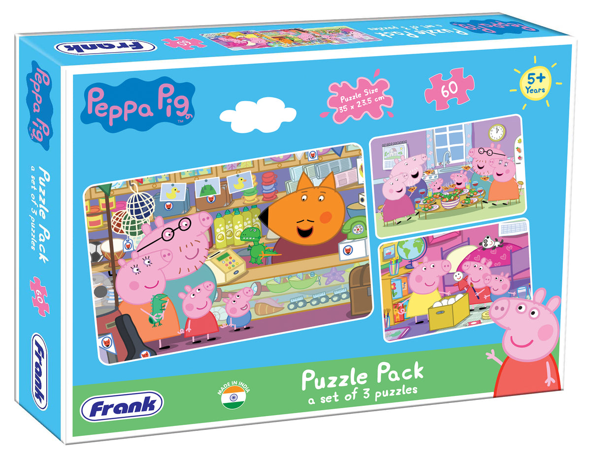 Peppa Pig Puzzle Pack (3 x 60 Pieces)